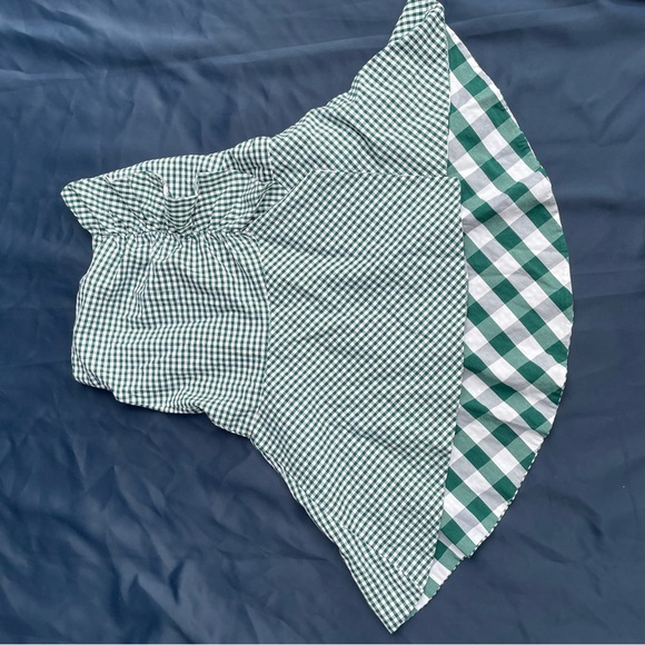 ZARA Trafaluc Green Plaid Ruffled Checkered Midi Skirt SizeXS - Picture 7 of 9